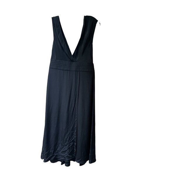 Development by Phillip Lim V neck silk Sleeveless black cocktail maxi dress 6 - Picture 2 of 13